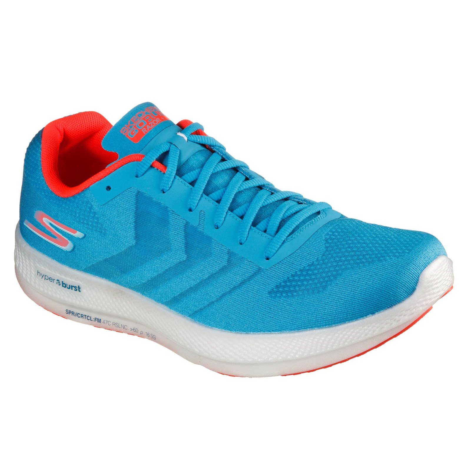 Skechers Men's Go Run Razor Trainer Multicolor 32699 - Blue/Coral 8