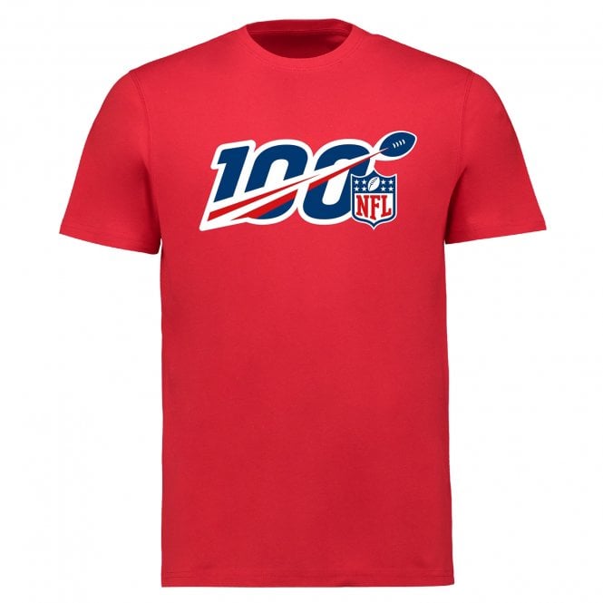 Fanatics NFL 100 Years Logo Red T-Shirt Size: Small