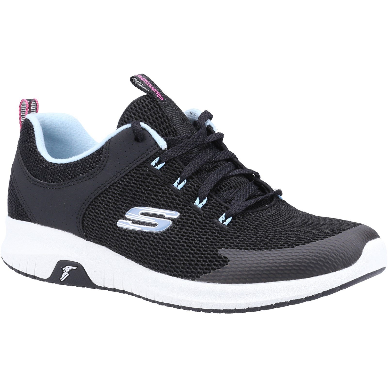 Skechers Women's Ultra Flex Prime Step Out Trainer Multicolor 32112 - Black/Light Blue 6